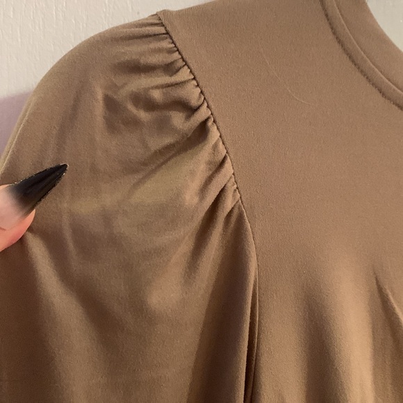 Bustier-styled, ruched long sleeve blouse - Picture 5 of 11